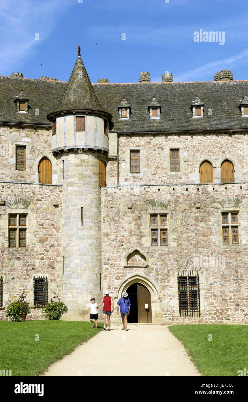 Europe, France, Bretagne, Côte d'Armor, le château de la Roche Jagu, Banque D'Images