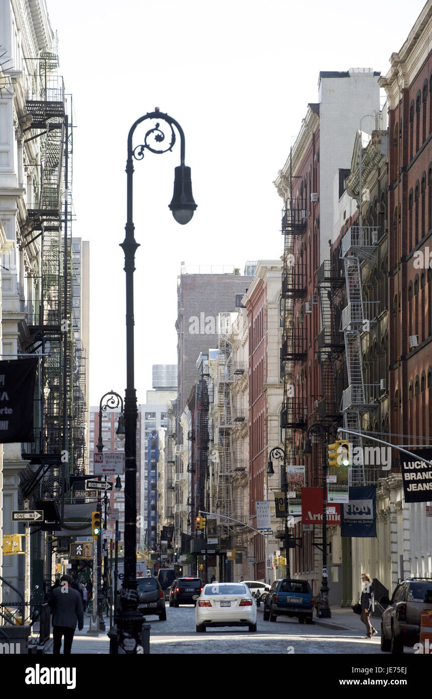 Les USA, l'Amérique, New York, Manhattan, Soho, Greene Street, Banque D'Images