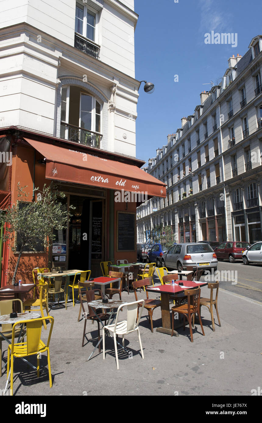 Europe, France, Paris, Café de la rue, Banque D'Images
