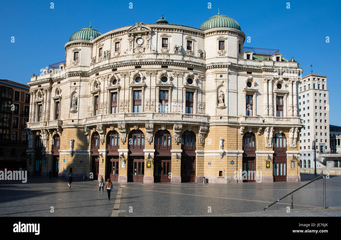 Teatro Arriaga antzokia Arreaga ou - l'opéra dans Bilboa au pays basque du nord de l'Espagne conçu par l'architecte Joaquin Rucoba Banque D'Images