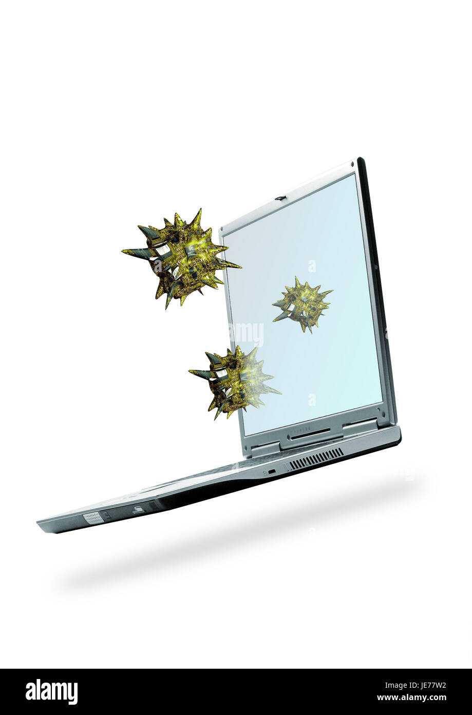 Les virus d'ordinateur, ordinateur portable, Banque D'Images