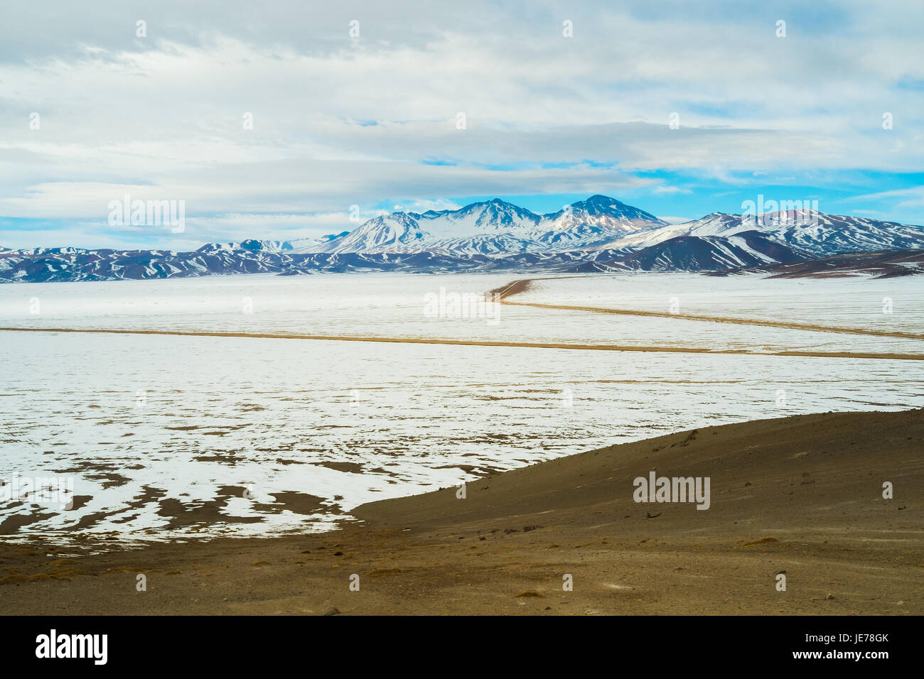 Paysage dans le Parque Nacional Nevado Tres Cruces, Chili Banque D'Images