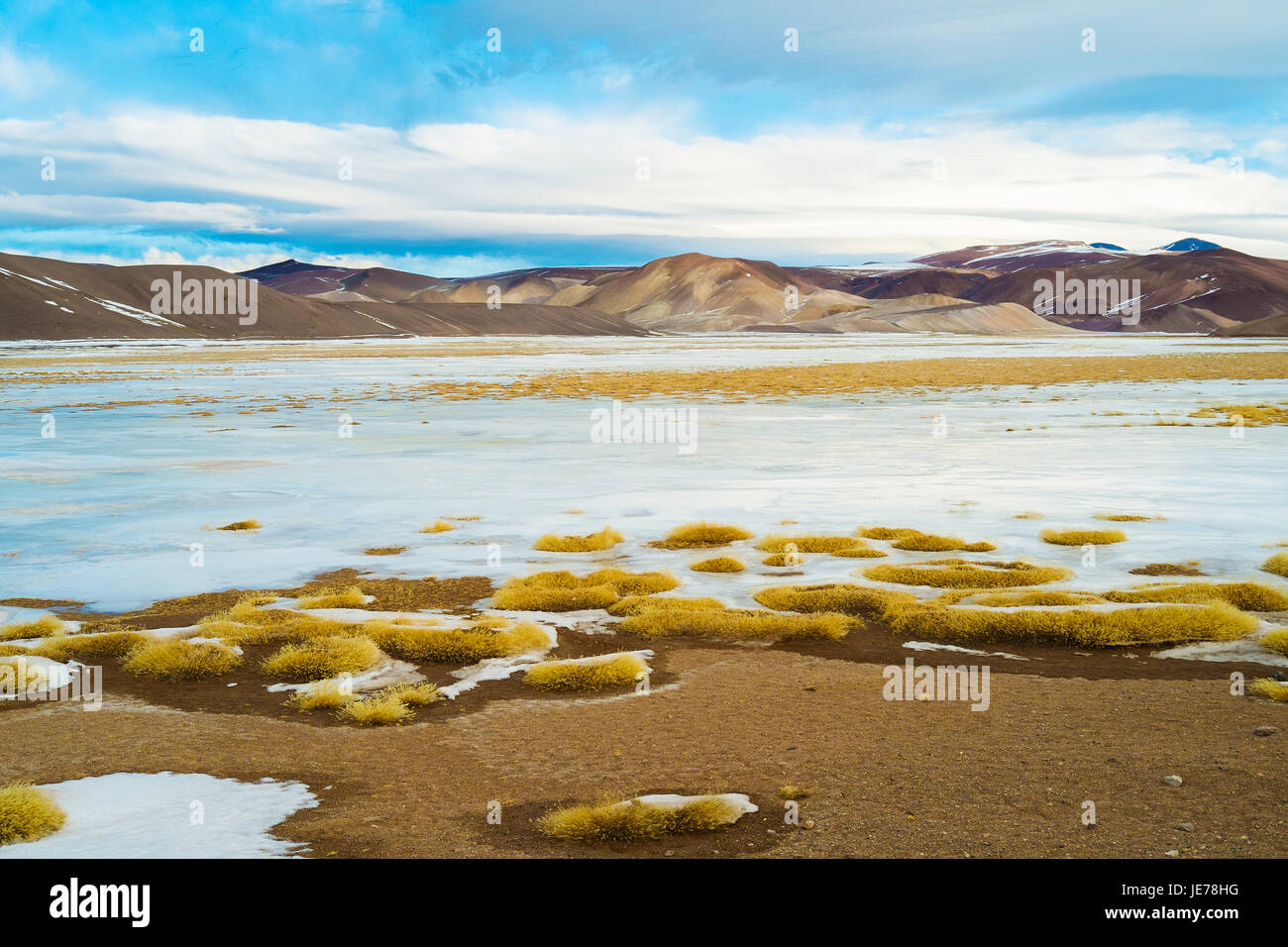 Paysage dans le Parque Nacional Nevado Tres Cruces, Chili Banque D'Images