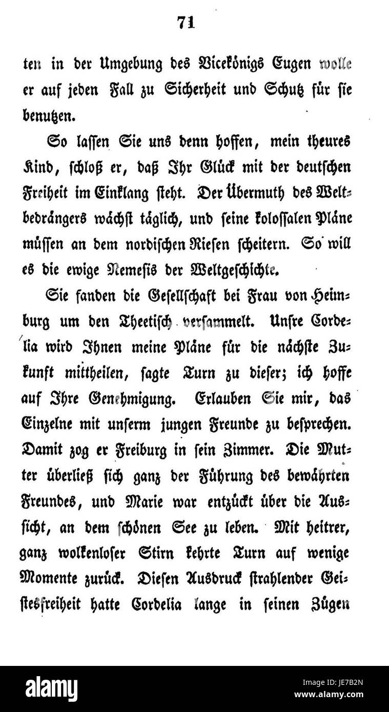 Une photographie d'une pièce vintage nommée de Cordelia, une œuvre d'art de Wolzogen, représentant probablement une pièce du XIXe siècle ou du début du XXe siècle Banque D'Images
