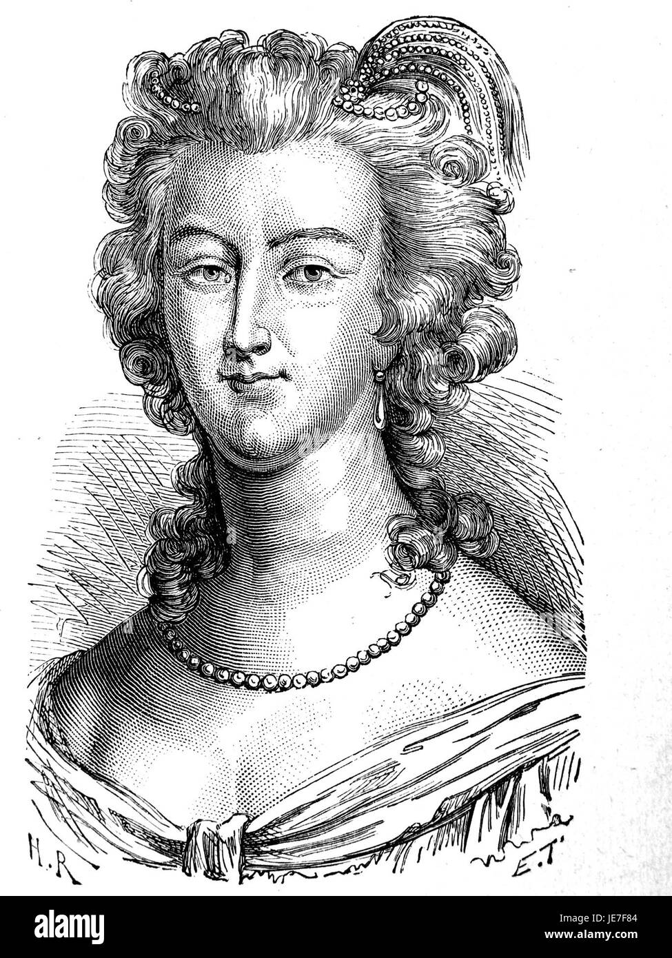 AduC 010 Marie-Antoinette (1755-1793) Banque D'Images