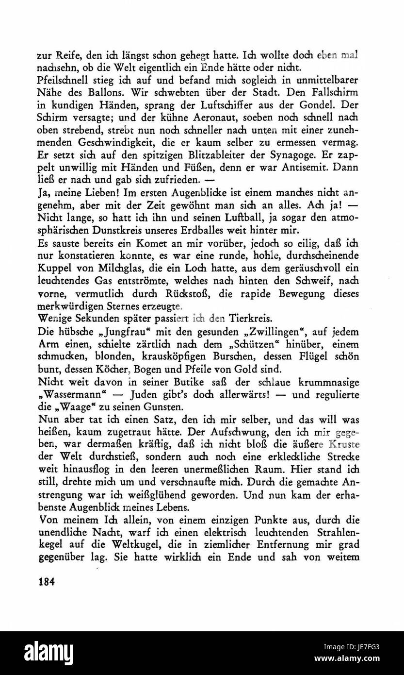 Extrait de Busch Werke, volume 4, page 182, illustrant les œuvres de l'artiste et illustrateur allemand Wilhelm Busch, connu pour ses dessins satiriques et ses illustrations humoristiques. Banque D'Images