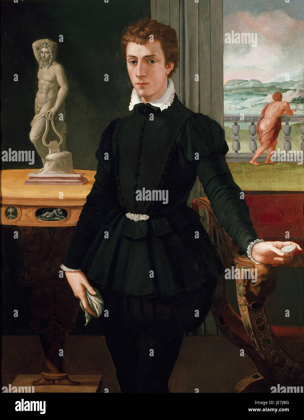Alessandro Allori - Ritratto di Ragazzo (Ashmolean Museum) Banque D'Images