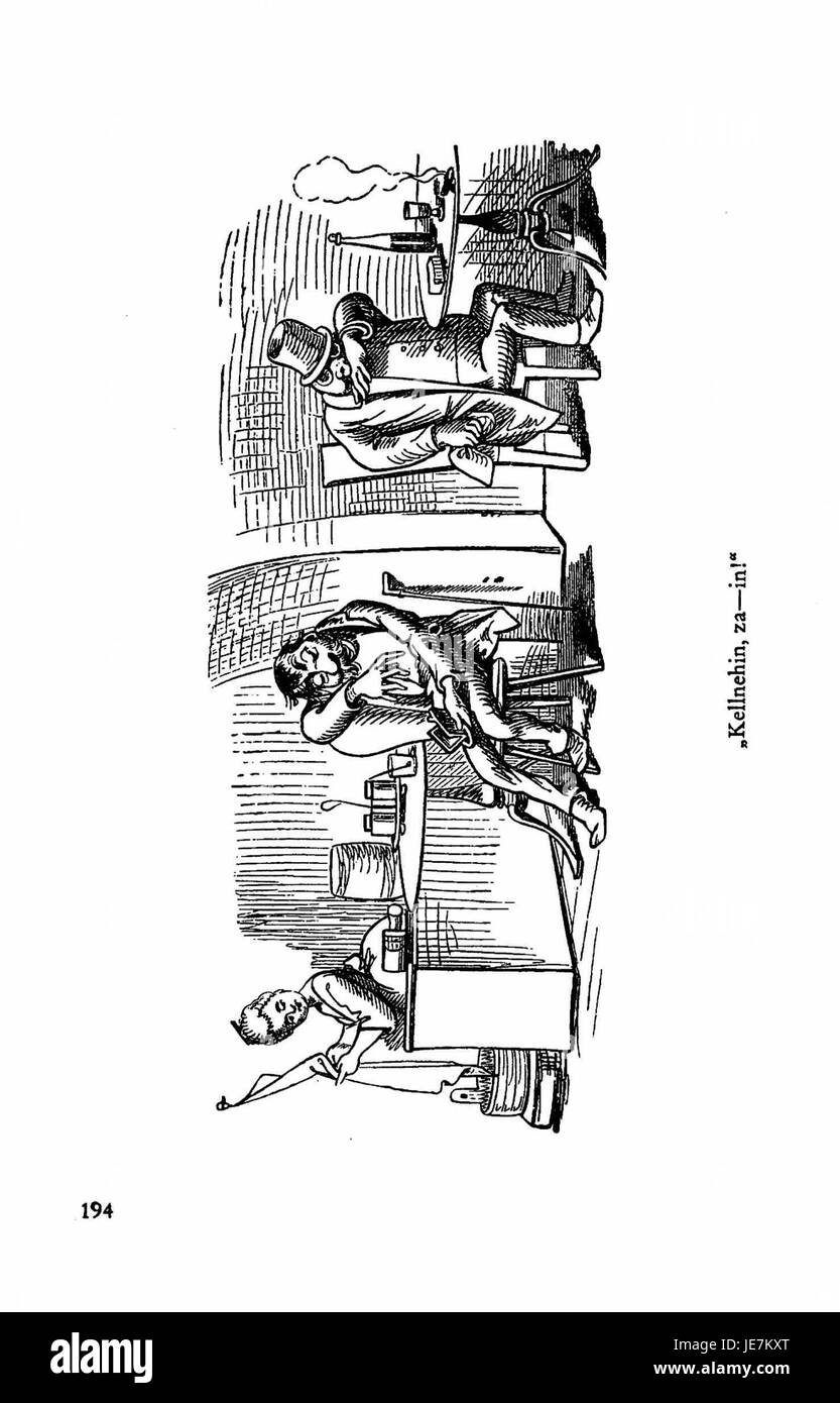 Un extrait du deuxième volume de 'Busch Werke', page 192, mettant en évidence un morceau important de littérature allemande, écrit par Wilhelm Busch, connu pour son humour satirique et ses illustrations. Banque D'Images