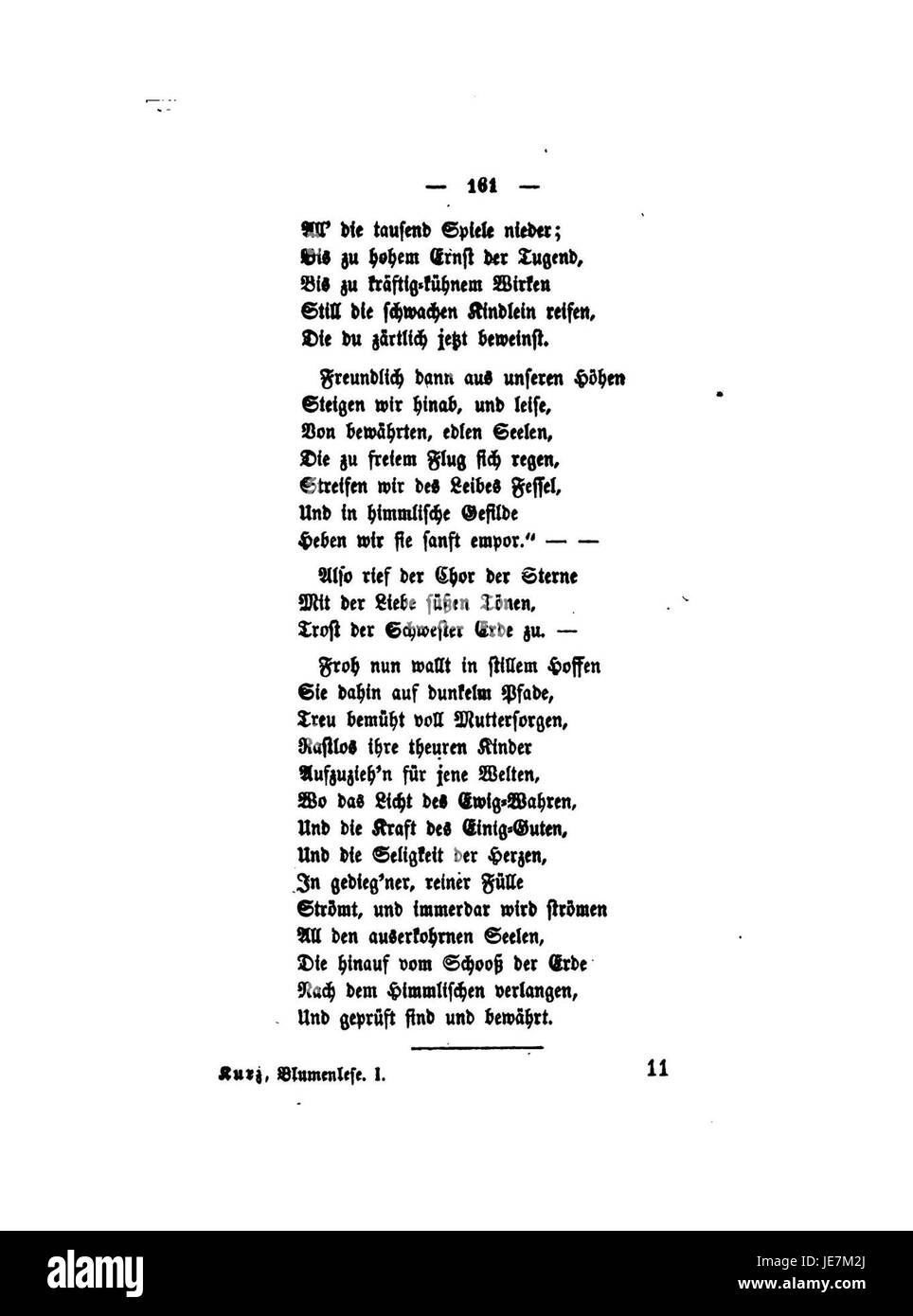 Cette image est extraite de l'œuvre 'Blumenlese aus den neuen Schweizerischen Dichtern' (récolte de fleurs des nouveaux poètes suisses), avec des sélections de poètes suisses contemporains. Banque D'Images