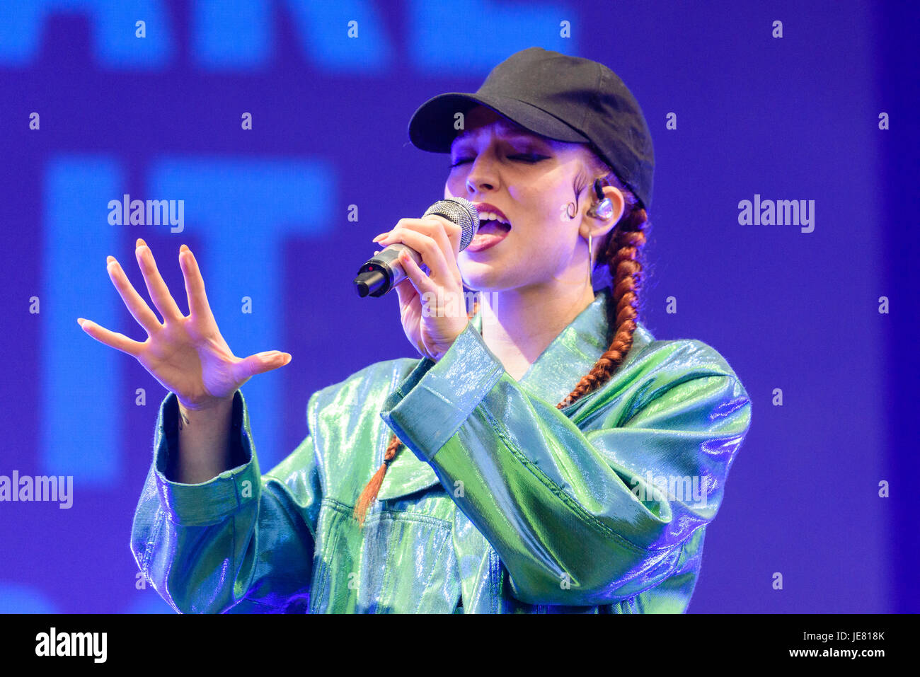 Belfast, Irlande du Nord. 22/06/2017 - Vélo et PSNI Ulster lancement campagne de sécurité routière, les automobilistes disent comment dépasser les cyclistes en toute sécurité Banque D'Images