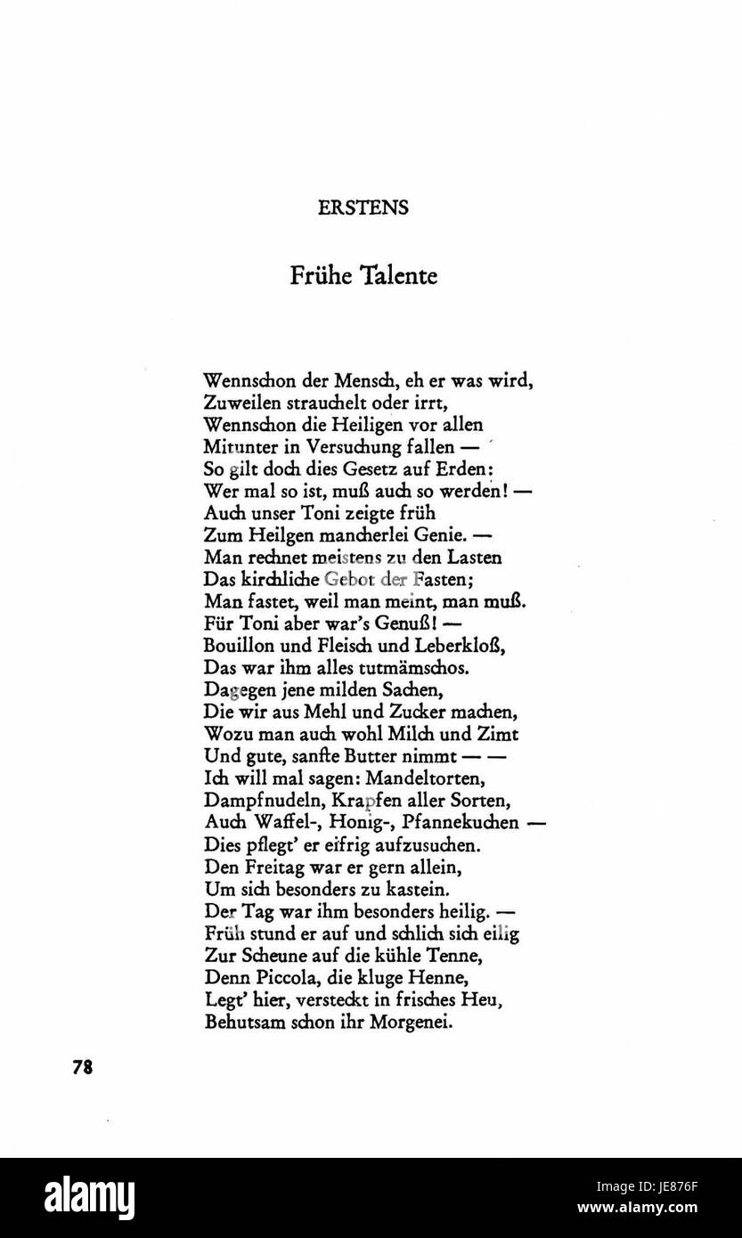 'Busch Werke v2 p 076' est une page d'une collection d'œuvres de l'artiste allemand Busch, connu pour ses dessins satiriques et illustrations. La page représente son style distinctif, reflétant souvent le commentaire social et l'humour. Banque D'Images
