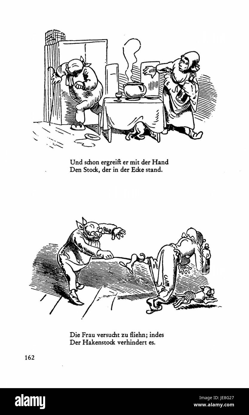 Busch Werke v2 p 160 fait référence à une page du deuxième volume du 'Busch Werke', une collection de l'artiste allemand Wilhelm Busch, connu pour ses illustrations satiriques et ses thèmes comiques typiques de son style. Banque D'Images