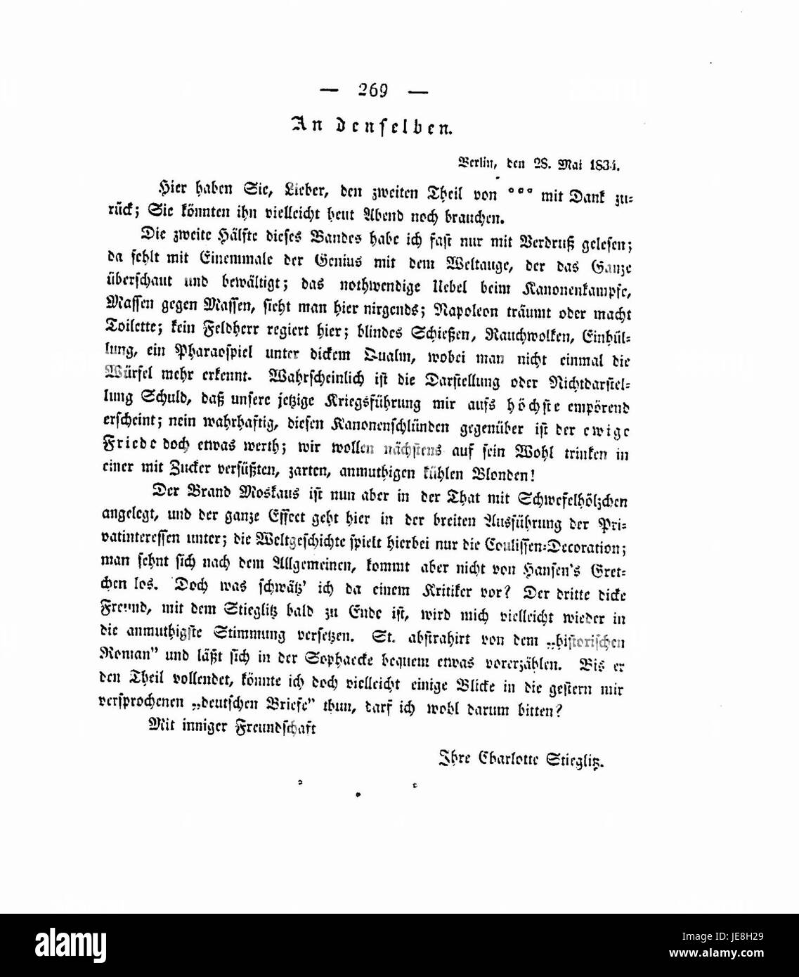 Ce monument, dédié à Charlotte Stieglitz, commémore l'héritage d'une figure historique remarquable. La statue est un hommage à ses contributions et à son importance dans le domaine concerné. Banque D'Images