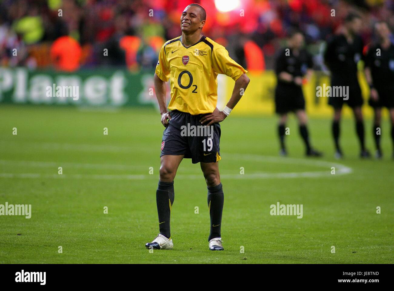 GILBERTO au coup de sifflet final ARSENAL BARCELONE V STADE DE FRANCE PARIS FRANCE 17 Mai 2006 Banque D'Images