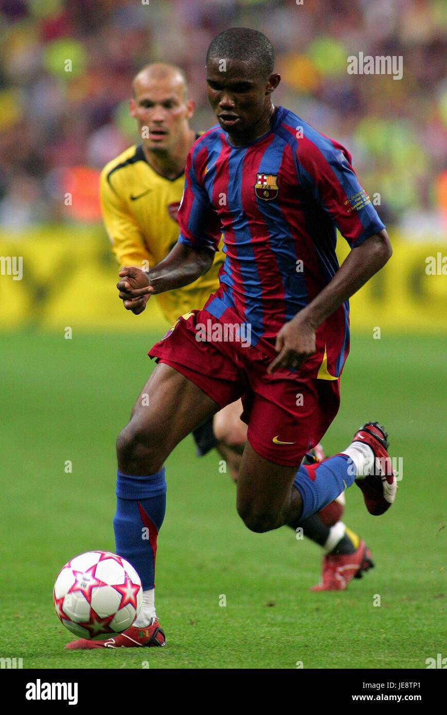 SAMUEL Eto'o, Fredrik Ljungberg FC BARCELONE STADE DE FRANCE PARIS FRANCE 17 Mai 2006 Banque D'Images