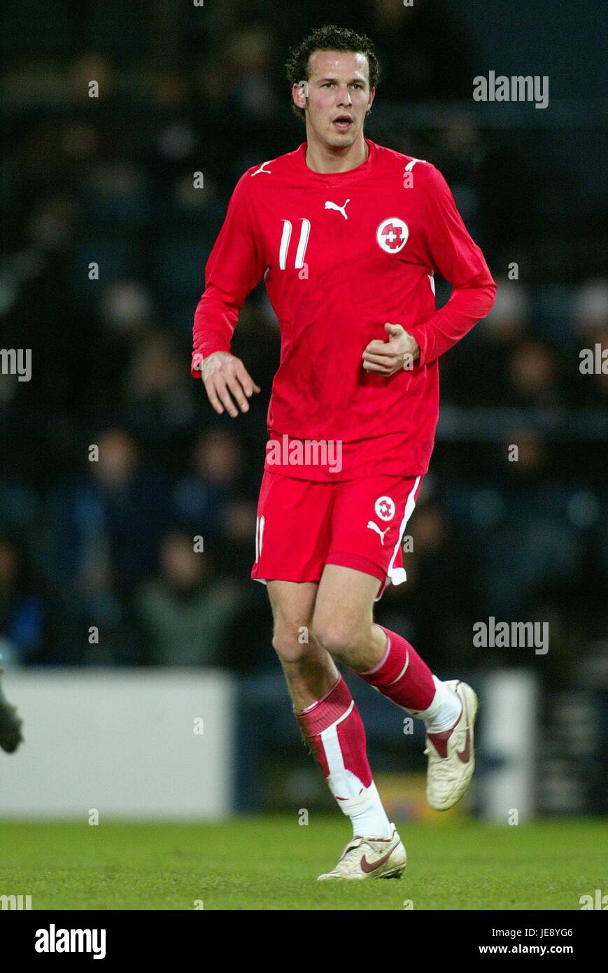 MARCO STRELLER SUISSE & FC KOLN HAMPDEN PARK GLASGOW ECOSSE 01 Mars 2006 Banque D'Images