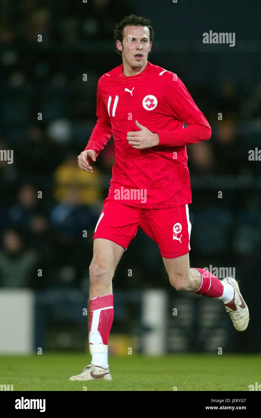 MARCO STRELLER SUISSE & FC KOLN HAMPDEN PARK GLASGOW ECOSSE 01 Mars 2006 Banque D'Images