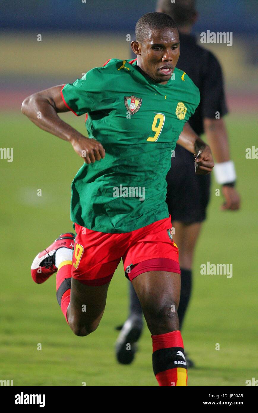 SAMUEL ETO'O CAMEROUN STADE MILITAIRE Le Caire Égypte 21 Janvier 2006 Banque D'Images