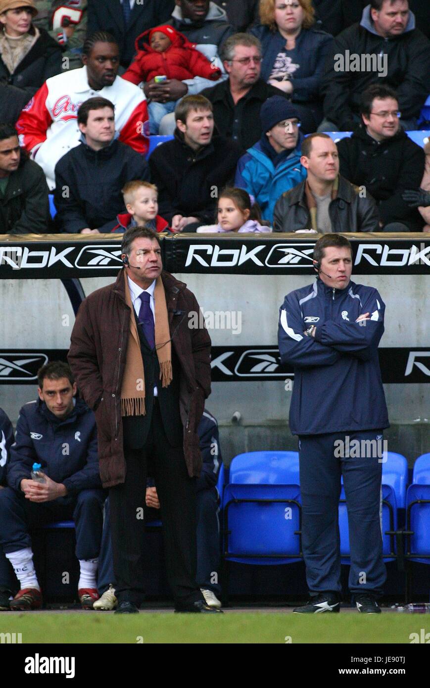 SAM ALLARDYCE BOLTON WANDERERS FC MANAGER STADE REEBOK BOLTON ANGLETERRE 18 Février 2006 Banque D'Images