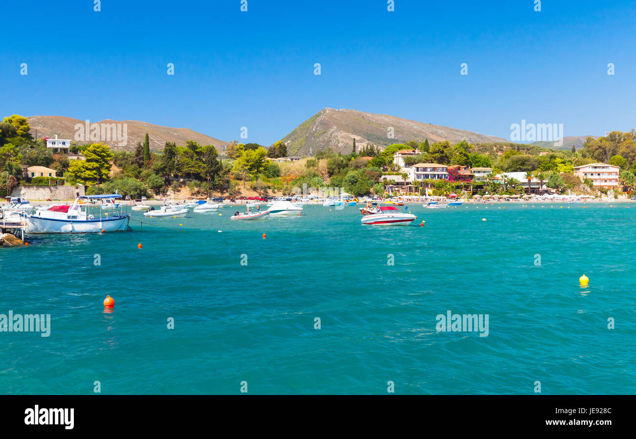 Agios Sostis. Paysage de l'île de Zakynthos, Grèce. Destination touristique populaire pour les vacances d'été Banque D'Images