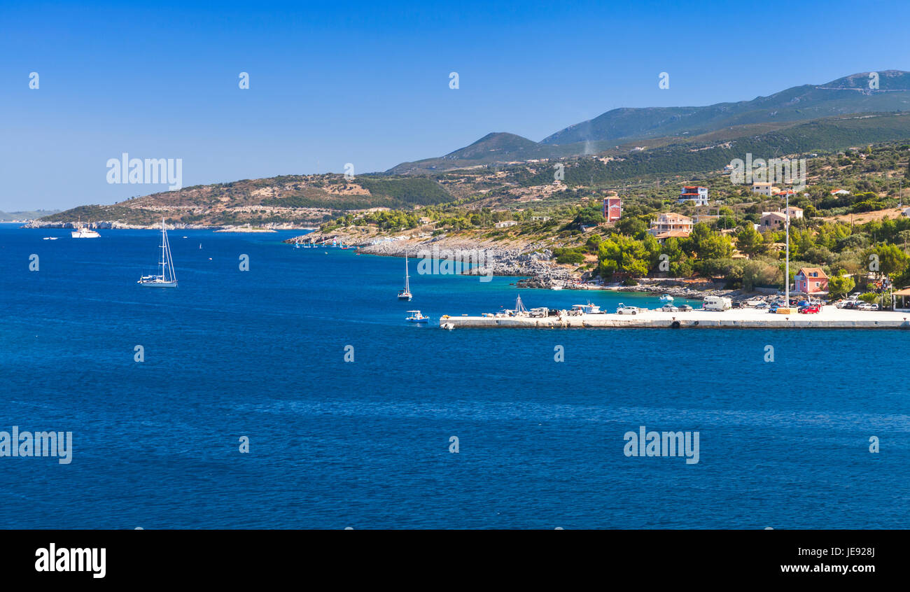 Baie d'Agios Nikolaos. L'île de Zakynthos, Grèce. Destination touristique populaire pour les vacances d'été Banque D'Images