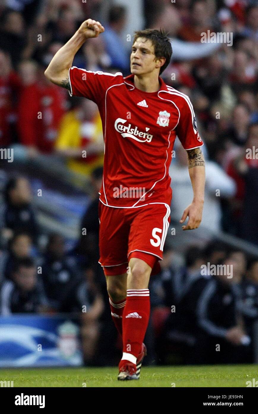 DANIEL AGGER LIVERPOOL V CHELSEA LIVERPOOL ANFIELD ANGLETERRE 01 Mai 2007 Banque D'Images