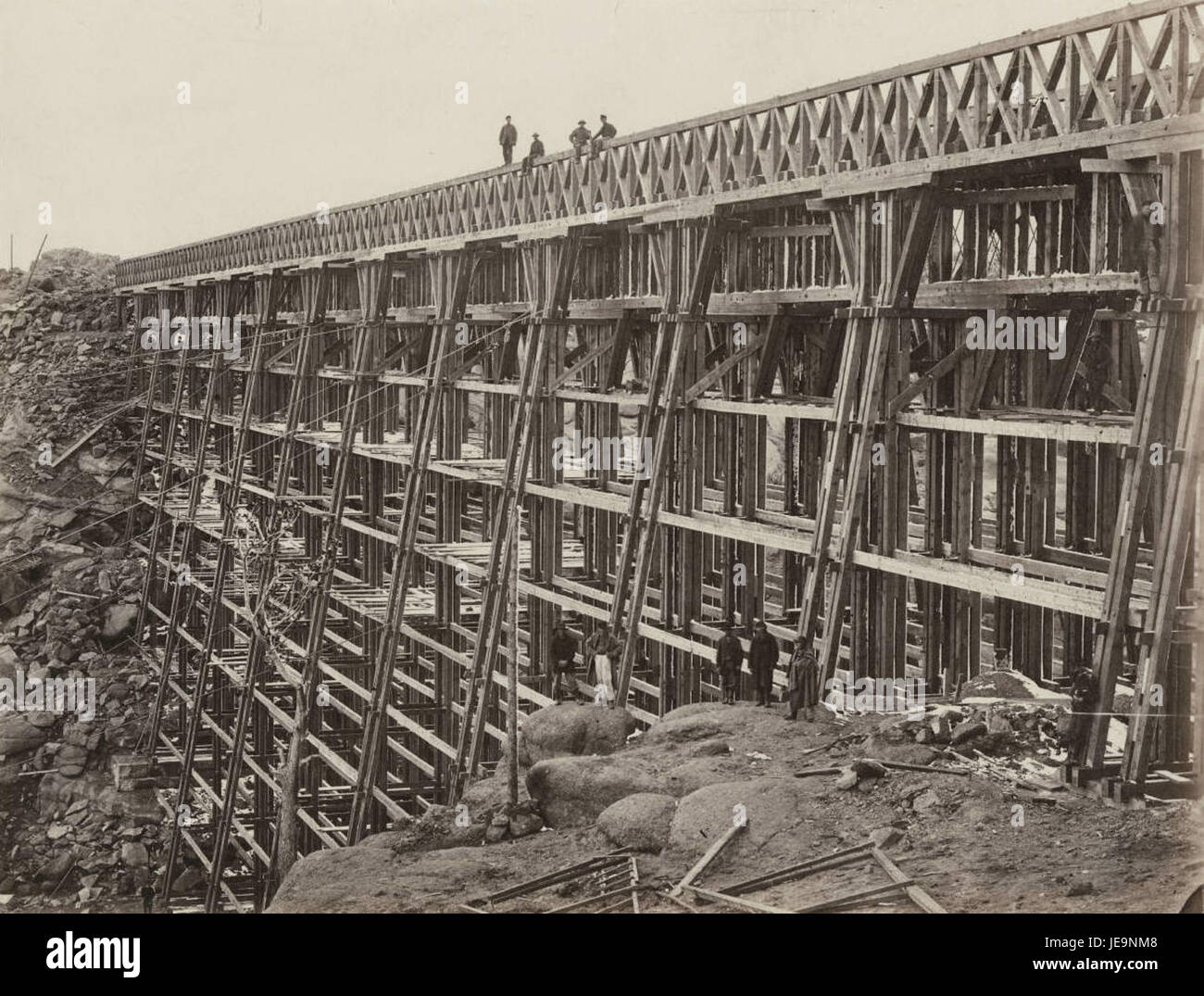 Dale Creek Bridge Union Pacific Railroad Company par Andrew J Russell Banque D'Images