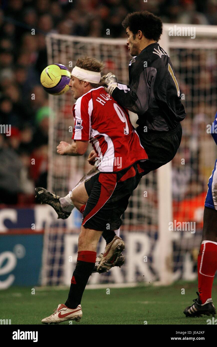 DAVID JAMES & ROB HULSE SHEFFIELD UNITED V PORTSMOUTH BRAMALL LANE SHEFFIELD ANGLETERRE 13 Janvier 2007 Banque D'Images