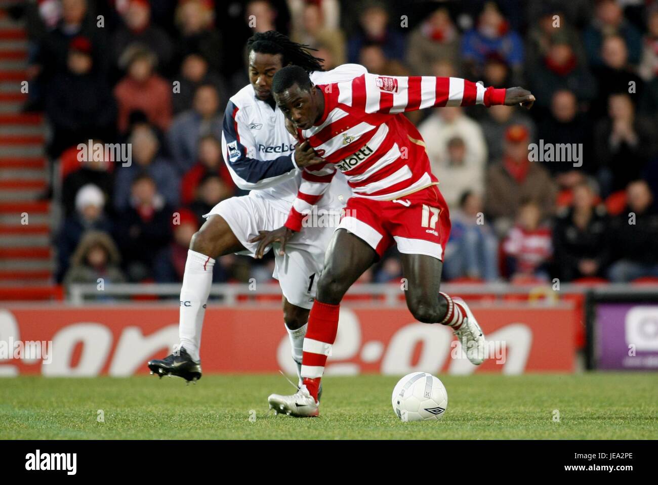 RICARDO GARDNER JONATHAN FORTE DONCASTER ROVERS V BOLTON STADE KEEPMOAT ANGLETERRE DONCASTER 06 Janvier 2007 Banque D'Images