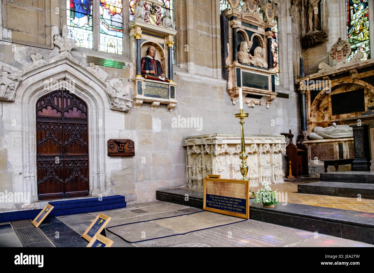 Tombe de Shakespeare à Stratford sur Avon Banque D'Images