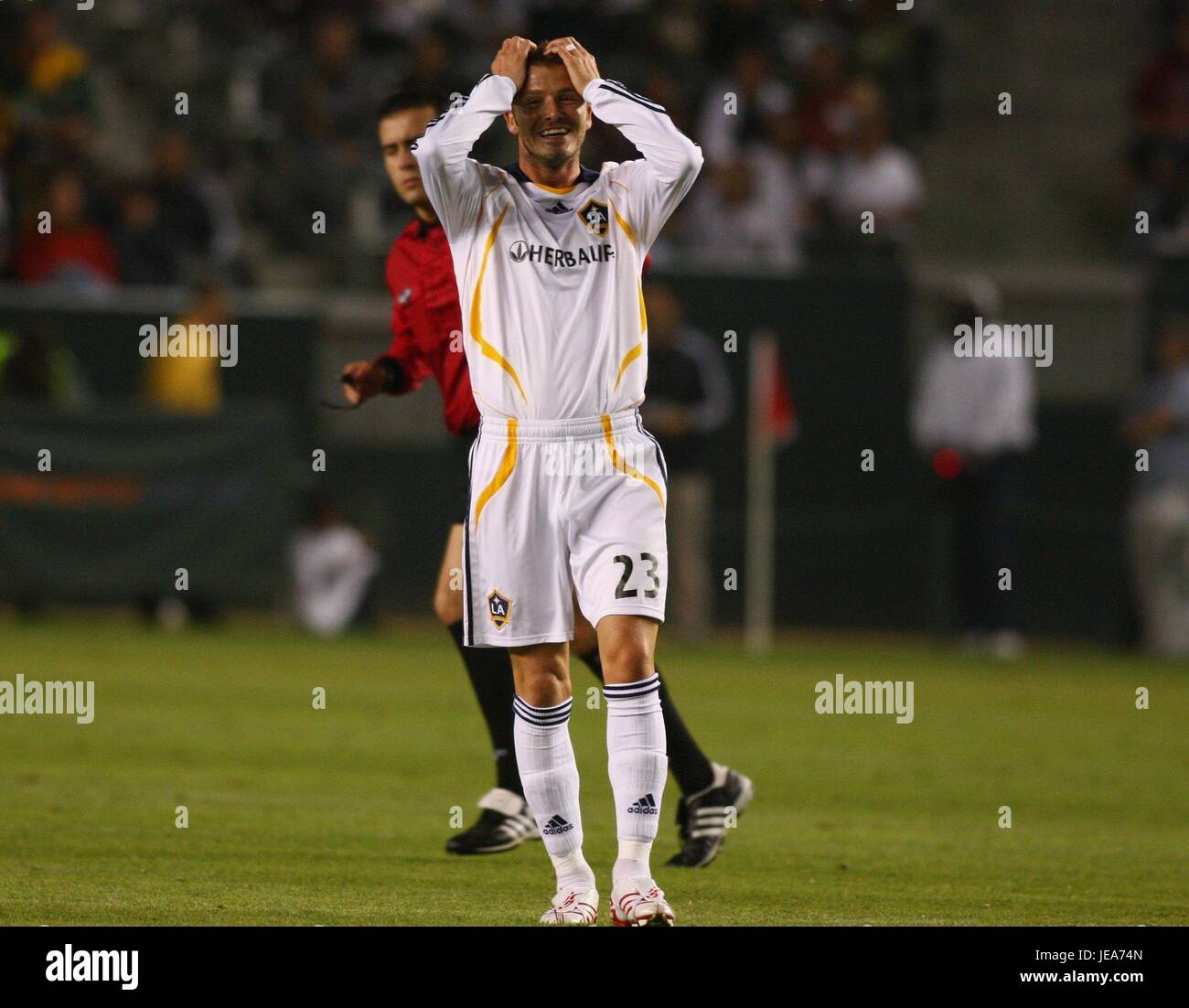 DAVID BECKHAM LA GALAXY V HOLLYWOOD UNITED HOME DEPOT CENTER CARSON LOS ANGELES USA 04 novembre 2007 Banque D'Images