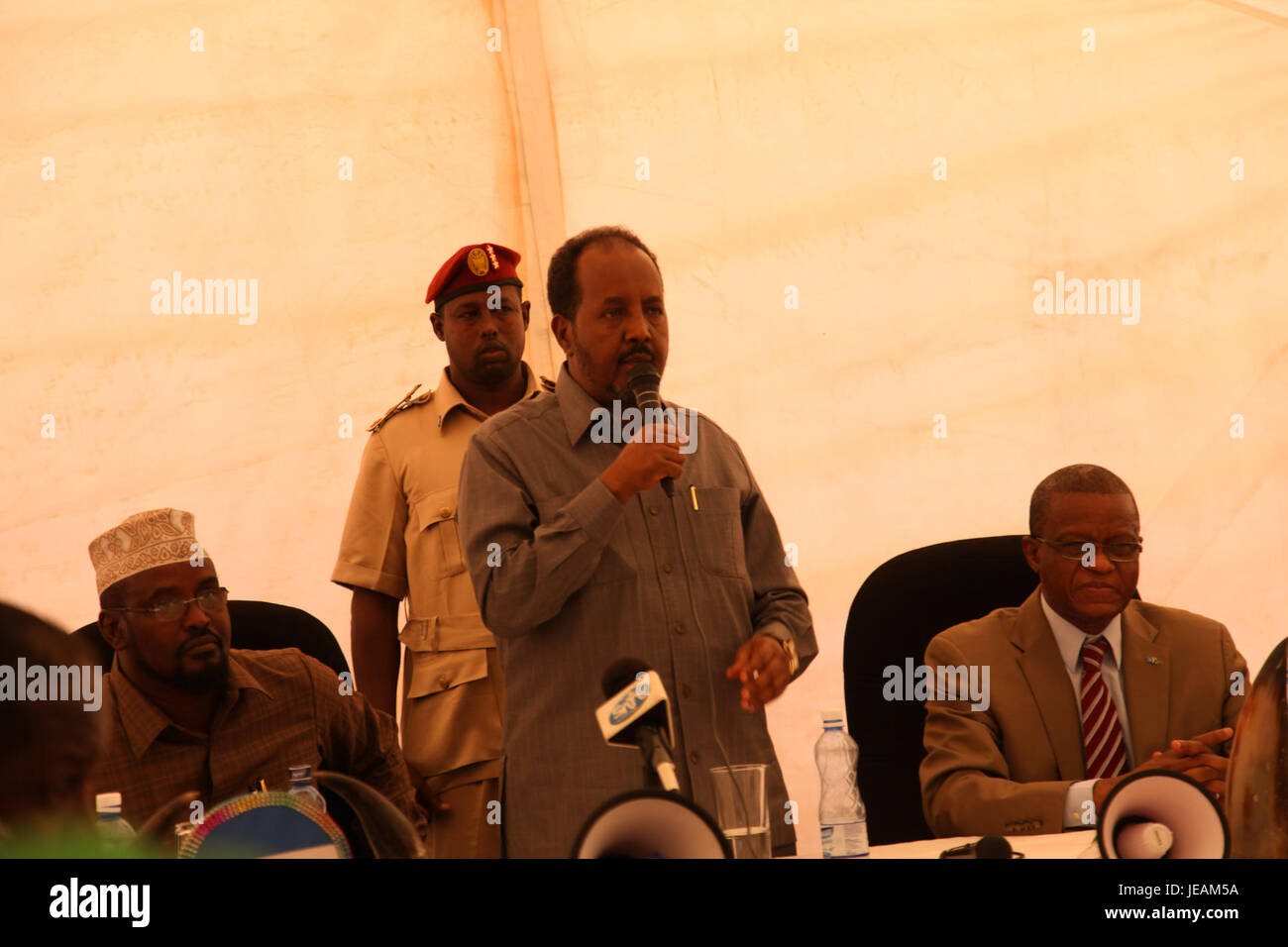 2014 12 Cérémonie de départ des forces armées à Kismayu-11 (16029400436) Banque D'Images