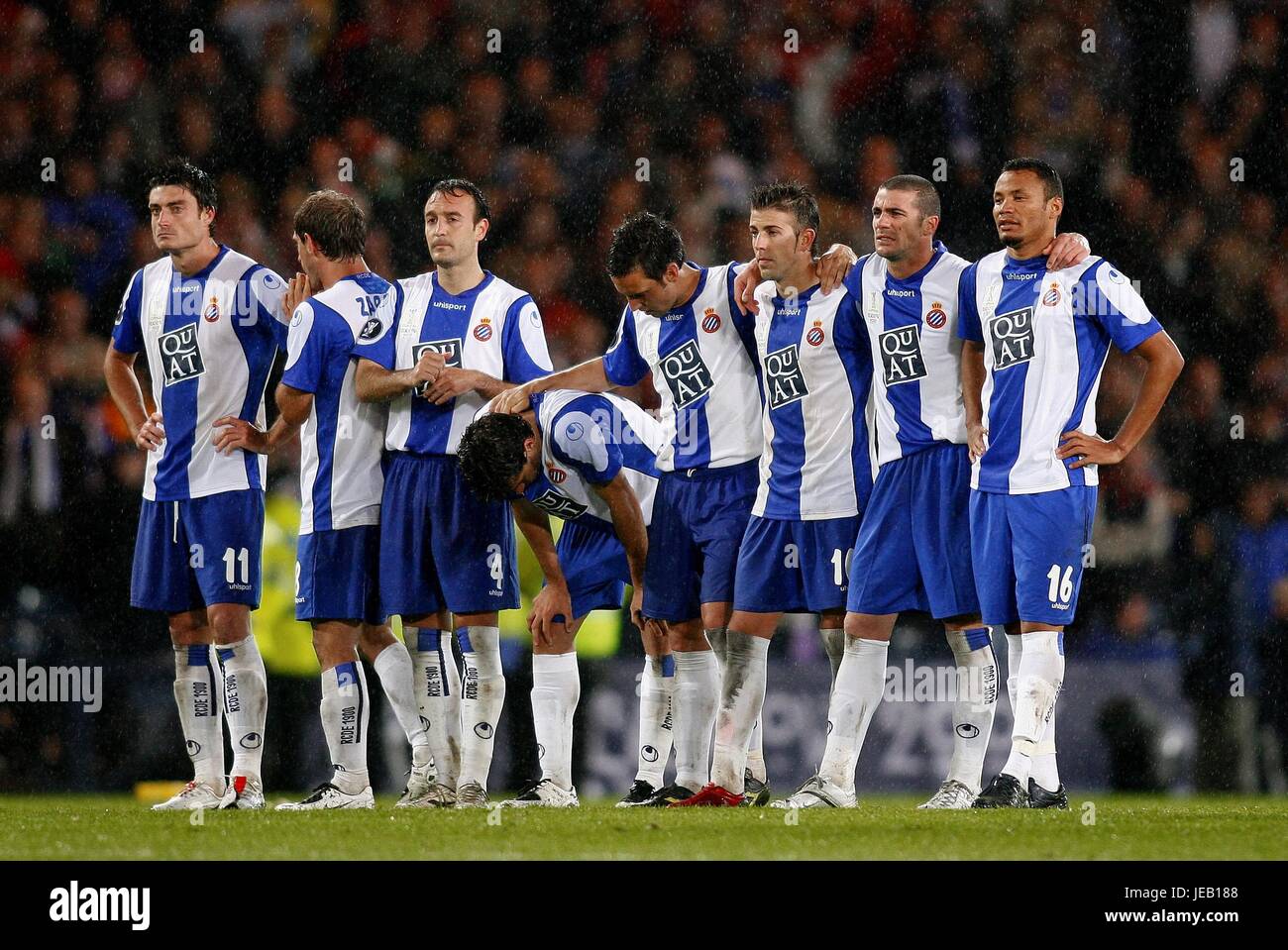 ESPANYOL AU COURS DE TIRS ESPANYOL V SEVILLA HAMPDEN PARK GLASGOW ECOSSE 16 Mai 2007 Banque D'Images