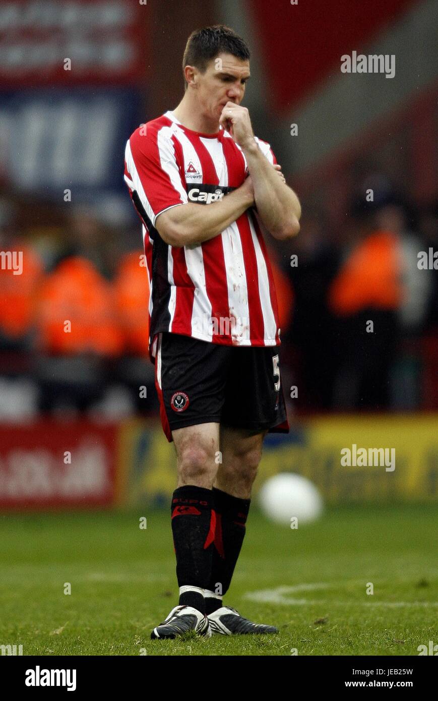 Le Capitaine Chris MORGAN SHEFFIELD UTD V Wigan Athletic BRAMALL LANE SHEFFIELD ENGLAND 13 Mai 2007 Banque D'Images