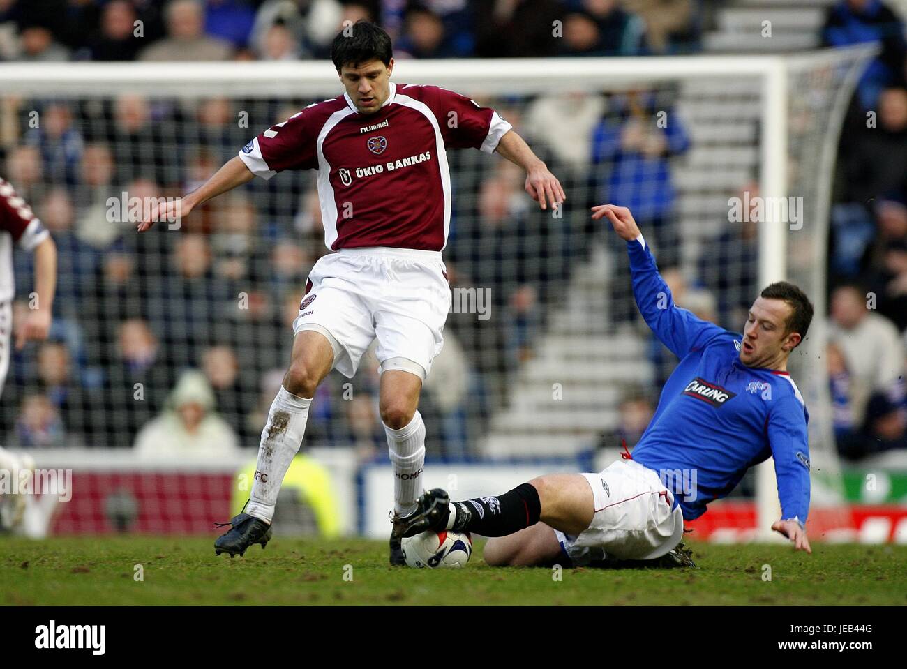 TAKIS FYSSAS & CHARLIE ADAM V RANGERS IBROX GLASGOW ECOSSE COEURS 27 Janvier 2007 Banque D'Images