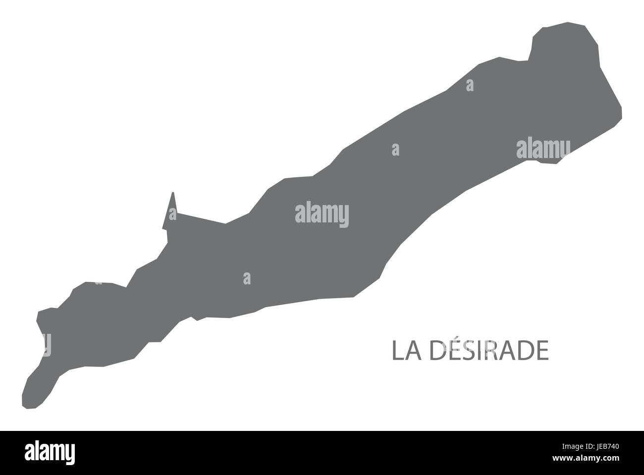 L'île de La Désirade Guadeloupe site gris illustration silhouette Illustration de Vecteur