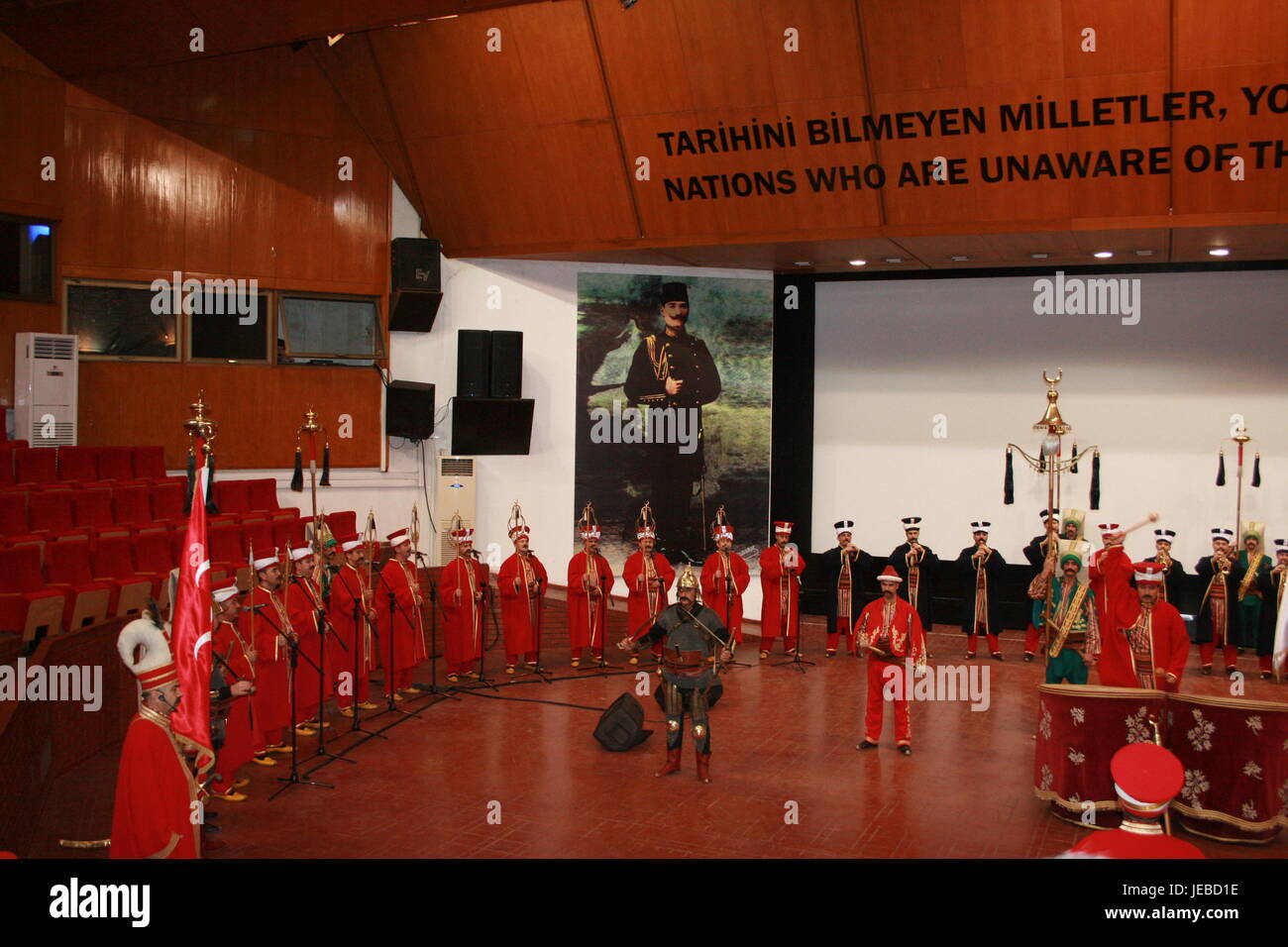 Militaire Ottoman Mehter Groupe pendant les concerts à Harbiye Military Museum Banque D'Images
