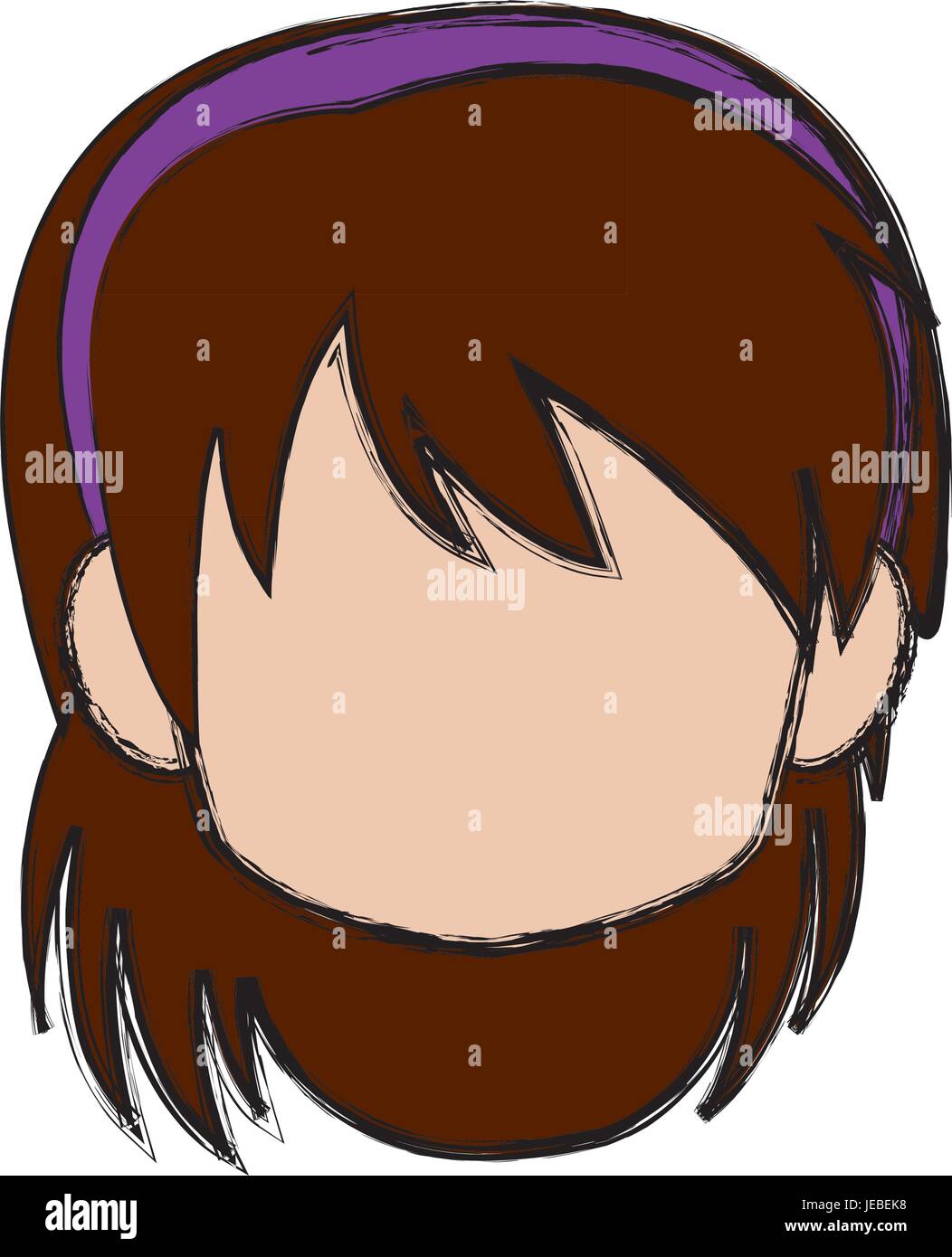 Manga Anime Chibi Girl Peu De Caractères Vecteurs Et