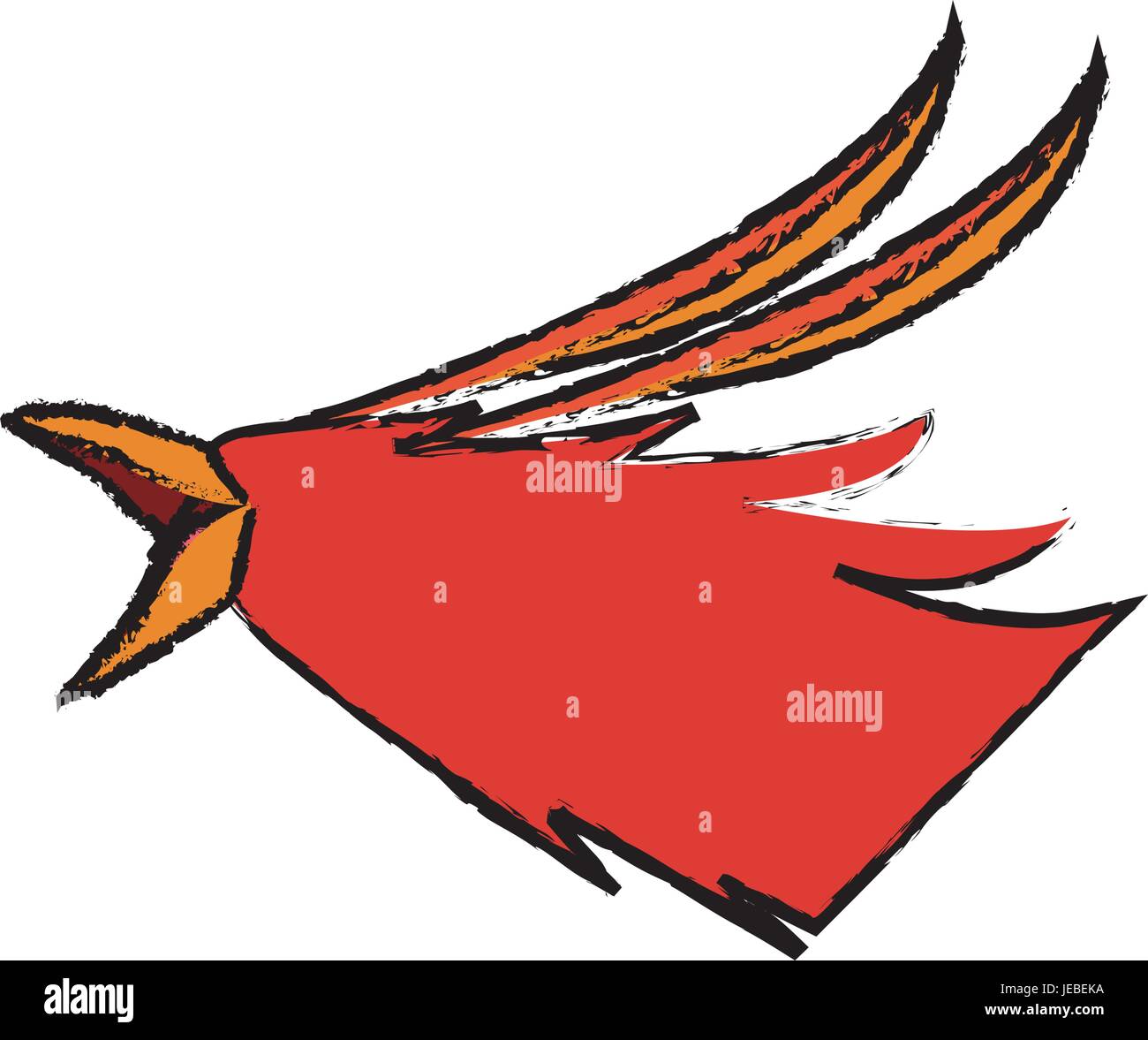 La tête de phoenix créature de légende de l'image de la bête Illustration de Vecteur