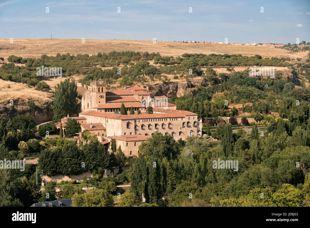 Segovia (Castilla y Leon, Espagne) : paysage de l'Alcazar à l'été Banque D'Images