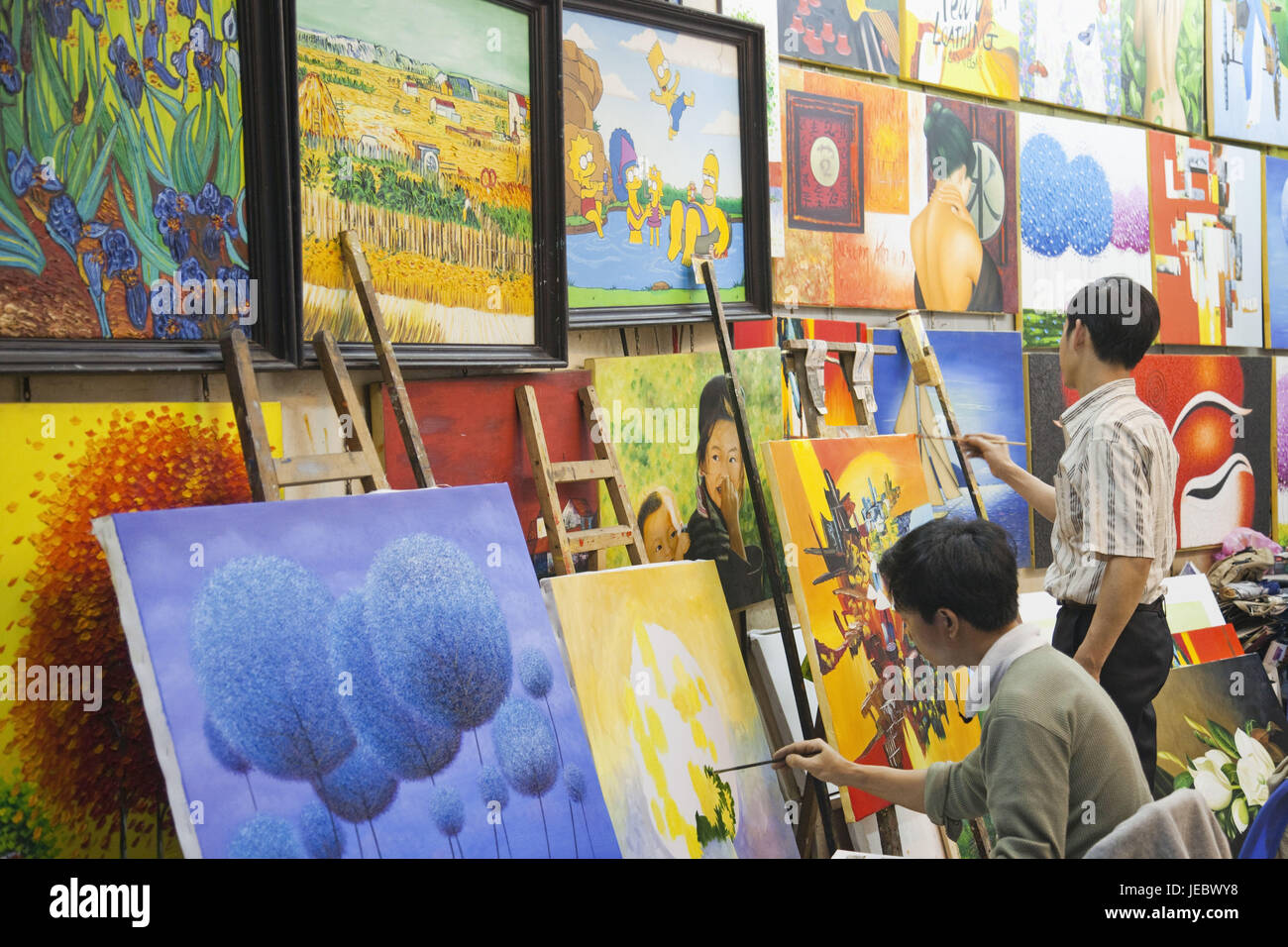 Vietnam, Hanoi, galerie, art, artiste peintre, Banque D'Images