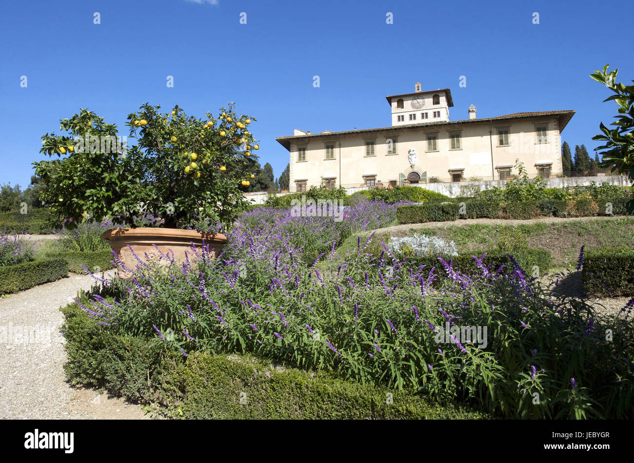 Italie, Toscane, région Florence, la villa Petraia, parc, Banque D'Images