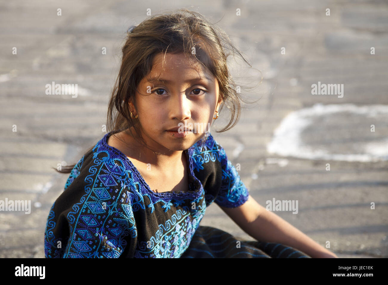 Guatemala, Antigua Guatemala, fille, Maya, le modèle ne libération, Banque D'Images