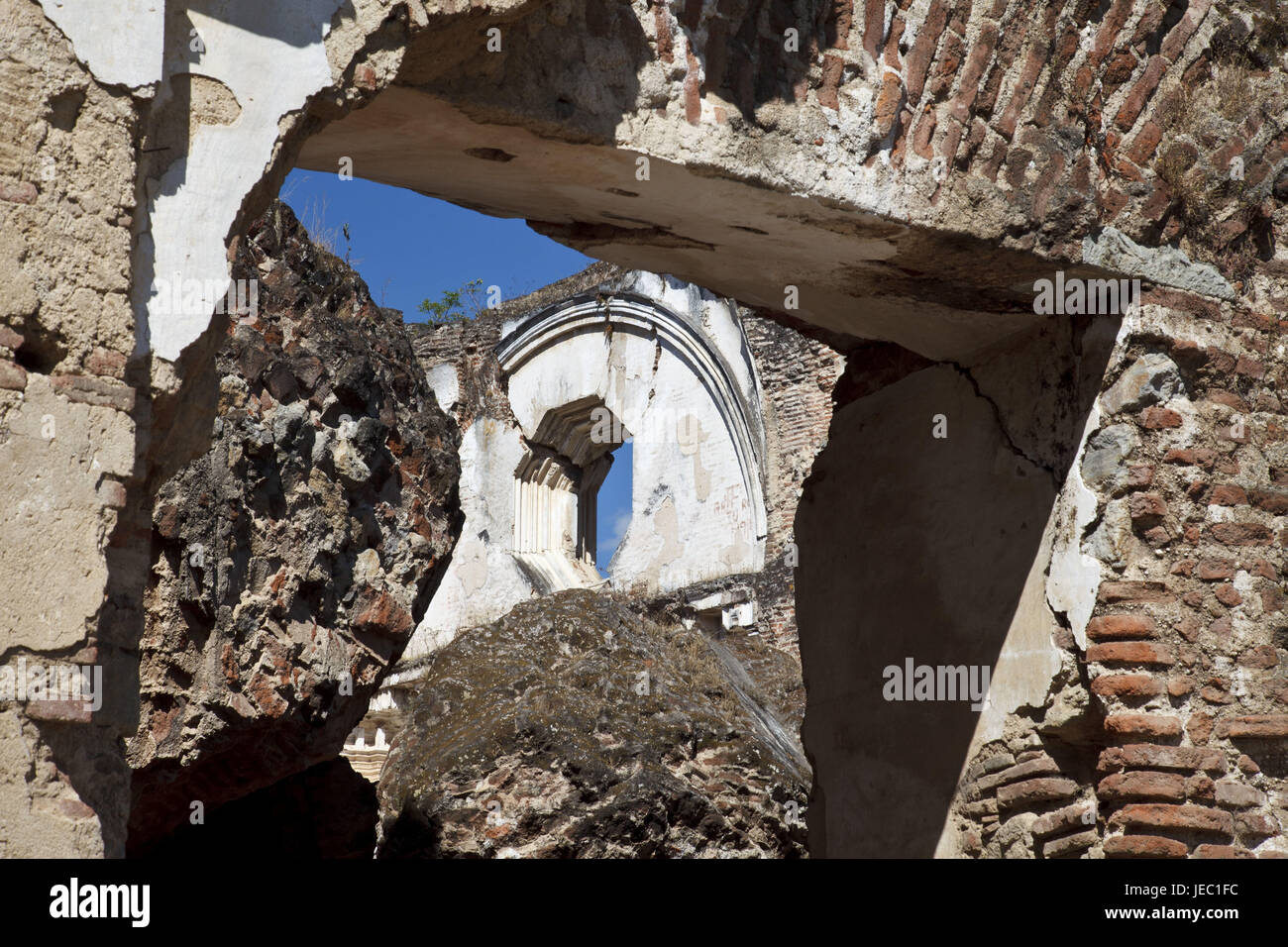 Guatemala, Antigua Guatemala, convention La Recoleccion, ruines, pas de biens, Banque D'Images
