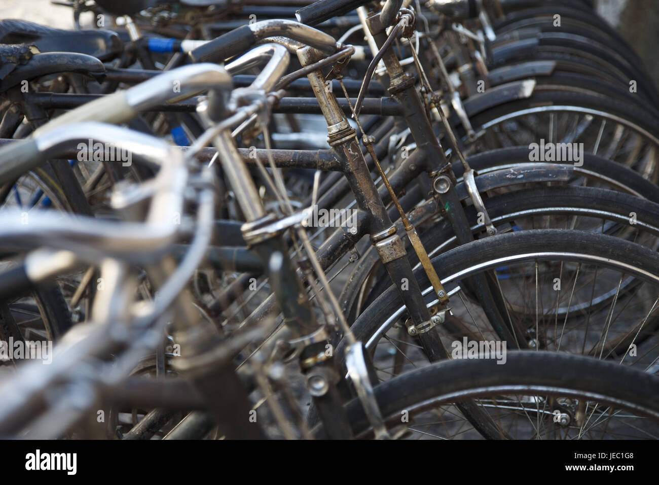 Guatemala, Antigua Guatemala, bicyclettes, alto, Banque D'Images
