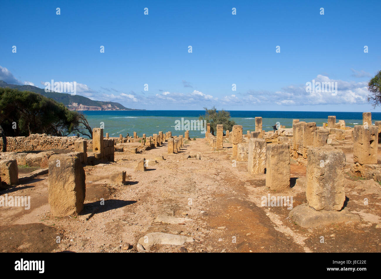 Patrimoine culturel mondial par l'UNESCO les ruines romaines de Tipasa, Algérie, Afrique, Banque D'Images