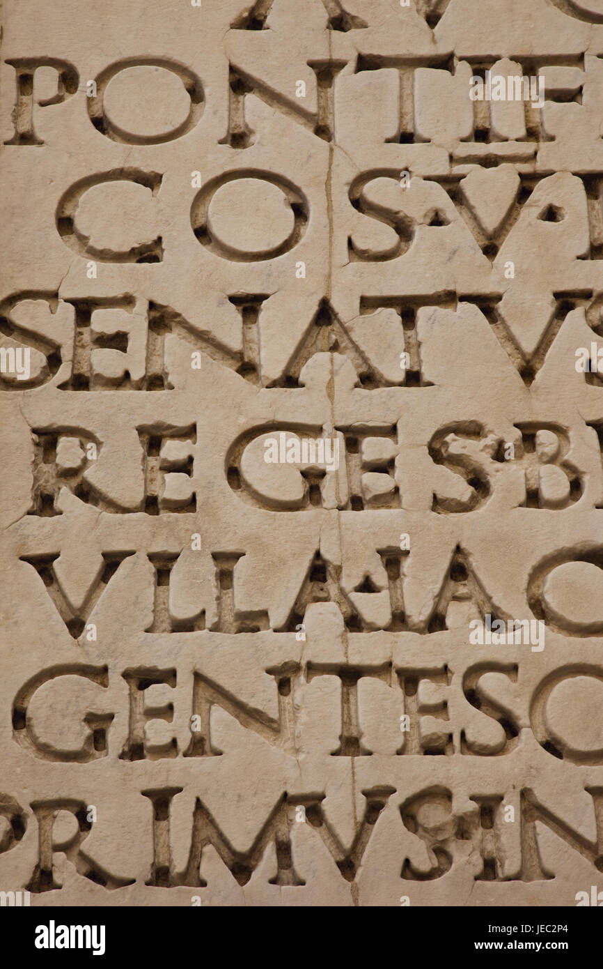 Italie, Rome, musées, Kapitolinische inscription latine, Banque D'Images