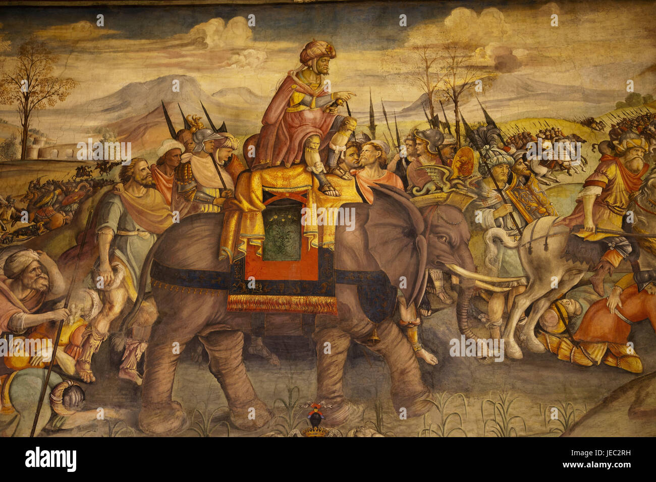 L'Italie, Rome, Kapitolinische musées, peintures, Hannibal avec son armée, Banque D'Images