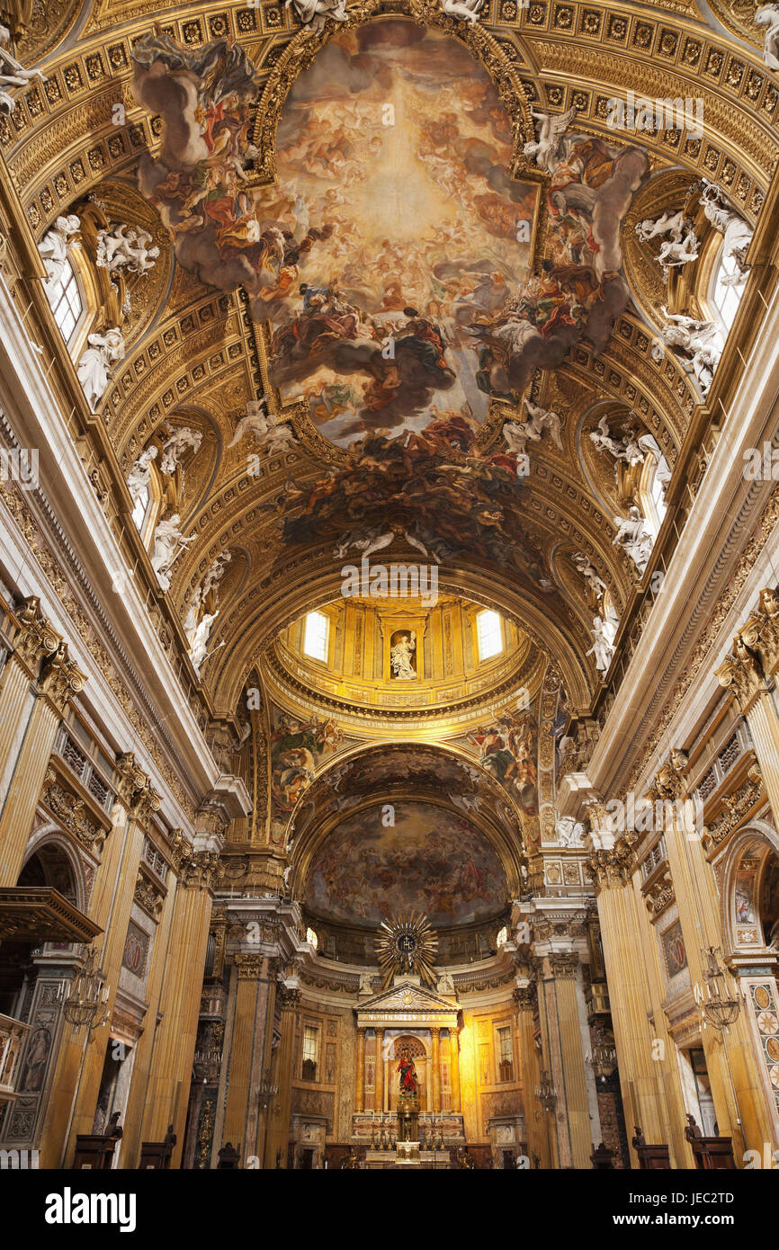 Italie, Rome, de l'intérieur de l'église Chiesa del Gesù, Banque D'Images