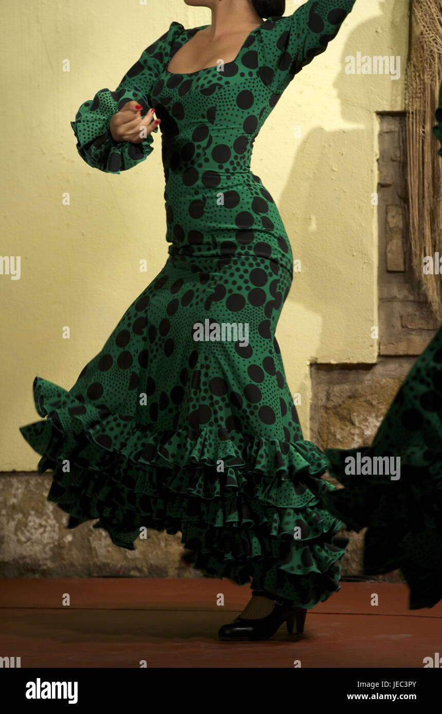 L'Espagne, l'Andalousie, le flamenco, danseuse dans le Tablao Cardenal, Banque D'Images